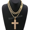 Hip Hop Quavo BIG CROSS Miami Cuban Choker Tennis Chain Necklace L12 - Raonhazae