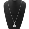 Sterling Silver .925 AAA Lab Diamond Jesus w/2.5mm 20" 24" Moon Cut Chain S45 - Raonhazae