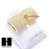 Sterling Silver .925 Lab Diamond 10mm Square Screw Back Earring SE032G - Raonhazae