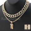 14K GOLD PT JESUS FACE MIAMI CUBAN 16"~30" CHOKER TENNIS CHAIN S27 - Raonhazae