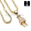 MEN ELECTRONIC PLUG TENNIS CHAIN DIAMOND CUT 30" CUBAN LINK CHAIN S50 - Raonhazae