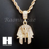 MEN KING TUT ROPE CHAIN DIAMOND CUT 30" CUBAN LINK CHAIN NECKLACE S068 - Raonhazae