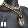 Hip Hop Premium Kanye Horus Miami Cuban Choker Tennis Chain Necklace I - Raonhazae