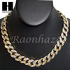 14k Gold PT 15mm 8.5" - 36" Miami Cuban Choker Chain Necklace Bracelet - Raonhazae