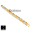 Hip Hop Mens 14k Gold Finish 16mm 30", 36" Cuban Link Chain Bracelet - Raonhazae