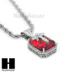 STAINLESS STEEL RUBY ANGEL CZ PENDANT 24" ROPE CHAIN NECKLACE NP020 - Raonhazae