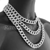 Quavo 14k Silver 16mm 16"- 30" Miami Cuban Link Choker Chain Necklace - Raonhazae