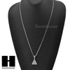 STAINLESS STEEL EGYPTIAN PYRAMID EYE OF HERU PENDANT 24" CUBAN NECKLACE NP007 - Raonhazae