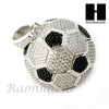 Sterling Silver .925 AAA Lab Diamond Soccer Ball w/ ball Chain SS008 - Raonhazae