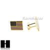 14K GOLD TONE AMERICAN FLAG PRESIDENT CUFFLINKS TIE PIN GIFT BOX03 - Raonhazae