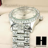 Men Techno Pave Lil Wayne Hip Hop Lab Diamond 14K White Gold Watch 194S - Raonhazae