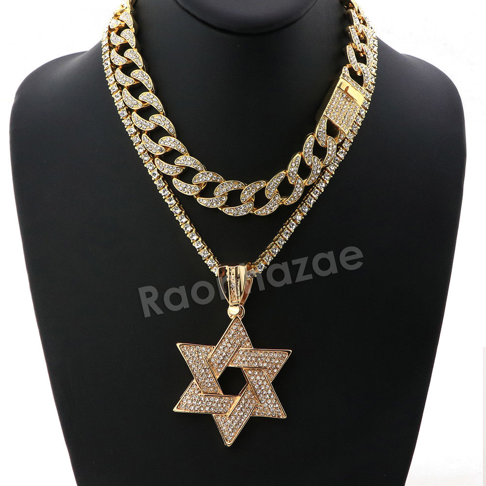 Hip Hop Men Quavo Rapper Gold PT Iced Out 12mm 18 Figaro Choker Chain Hip Hop Men Quavo Rapper Gold PT Iced Out 12mm 18 Figaro Choker Chain