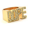 HIP HOP FASHION "DOPE ENTERTAINMENT" GOLD PLATED RING BK009G - Raonhazae