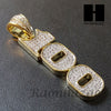 Lab Diamond 14K Gold PT 100 emoji Pendant w/ 4mm Cuban Chain B09G - Raonhazae