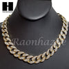 14k Gold PT 15mm 8.5" - 36" Miami Cuban Choker Chain Necklace Bracelet - Raonhazae