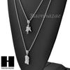 STAINLESS STEEL JESUS FACE & ANGEL PENDANT 24" 30" ROPE CHAIN NECKLACE SET NP017 - Raonhazae