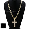 HIP HOP 2PAC CROSS PENDANT & DIAMOND CUT CUBAN LINK CHAIN NECKLACE N30 - Raonhazae