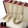 18k Gold Plated 12mm Diamond Clasp Miami Cuban Chain & Bracelet Set S01 - Raonhazae