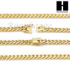 14k Gold Finish Heavy 6mm Miami Cuban Link Chain Necklace Bracelet Various Set Z - Raonhazae