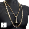 PLUG CHARM ROPE CHAIN DIAMOND CUT 30" CUBAN CHAIN NECKLACE SET G7 - Raonhazae