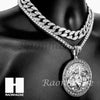 Hip Hop Premium Round Medusa Miami Cuban Choker Tennis Chain Necklace S - Raonhazae