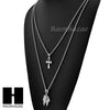 STAINLESS STEEL KING-TUT & ANKH PENDANT 24" 30" ROPE CHAIN NECKLACE SET NP016 - Raonhazae
