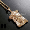 14k Gold PT Drake Jesus Face 15mm Cuban 30" Chain/Concave Necklace S168 - Raonhazae