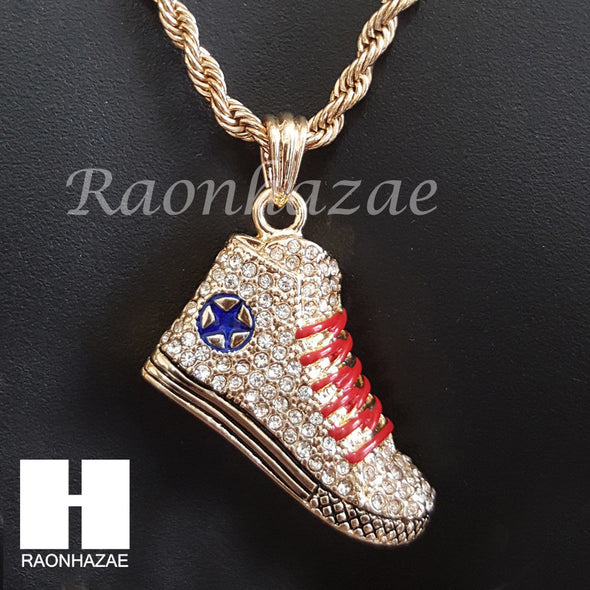 HIP HOP SNEAKER ROPE CHAIN DIAMOND CUT 30" CUBAN LINK CHAIN NECKLACE 62 - Raonhazae