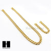 Men 14k Gold Finish Heavy 15mm Miami Cuban Link Chain Necklace Bracelet 9" 30" A - Raonhazae