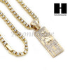 HIP HOP 100 DOLLAR TENNIS CHAIN DIAMOND CUT 30" CUBAN LINK CHAIN S057 - Raonhazae