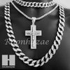 Hip Hop Cross Pendant 16" Choker 18" Tennis 30" Miami Cuban Chain 16S - Raonhazae