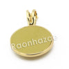 Mens Brass Gold Yachty QC Charm Pendant w/ 5mm 24" 30" Cuban Chain A06G - Raonhazae