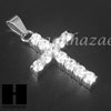 316L Stainless steel Silver 2Pac Cross Pendant Miami Cuban SS037 - Raonhazae