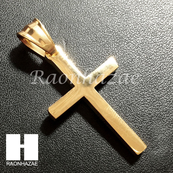 Mens 316L Stainless steel Gold Silver Jesus Cross Small Pendant SS011 - Raonhazae