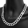 Quavo 14k Silver 16mm 16"- 30" Miami Cuban Link Choker Chain Necklace - Raonhazae