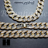 14k Gold PT 15mm 8.5" - 36" Miami Cuban Choker Chain Necklace Bracelet - Raonhazae