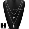 STAINLESS STEEL JESUS FACE & ANGEL PENDANT 24" 30" ROPE CHAIN NECKLACE SET NP017 - Raonhazae