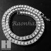 Silver Tennis Choker Necklace 1 Row Solitaire Lab Diamond 4.5mm Chain S - Raonhazae