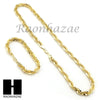 NEW 14k Gold Finish 8mm MIGOS DIGITAL ROPE Chain Necklace Bracelet Various SetA - Raonhazae