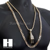 LIL UZI VERT PLUG CHARM DIAMOND CUT 30" CUBAN CHAIN NECKLACE SET G15 - Raonhazae