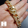 .925 Sterling Silver Gold Silver 14mm 8.5" Miami Cuban Bracelet L2 - Raonhazae