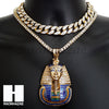 New Hip Hop King Tut Pharaoh Miami Cuban Choker Tennis Chain Necklace F - Raonhazae