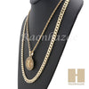 JESUS ROUND ROPE CHAIN DIAMOND CUT 30" CUBAN LINK CHAIN NECKLACE S012 - Raonhazae