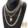 14K GOLD PT KING LION MIAMI CUBAN 16"~30" CHOKER TENNIS CHAIN S22 - Raonhazae