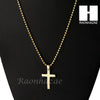 Sterling Silver .925 Christian Gold Metal Cross 2.5mm Moon Chain SS013 - Raonhazae