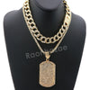 Hip Hop Quavo DOG TAG Miami Cuban Choker Tennis Chain Necklace L30 - Raonhazae