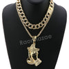 Hip Hop Quavo PRAYING HANDS Miami Cuban Choker Tennis Chain Necklace L19 - Raonhazae