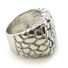 HIP HOP SOLID "FREE MASON COBBLESTONE" WHITE GOLD PLATED RING BK006G - Raonhazae