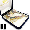 14K GOLD TONE AMERICAN FLAG PRESIDENT CUFFLINKS TIE PIN GIFT BOX03 - Raonhazae