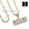 MENS BLING SAVAGE PENDANT DIAMOND CUT 30" CUBAN CHAIN NECKLACE SET G32 - Raonhazae